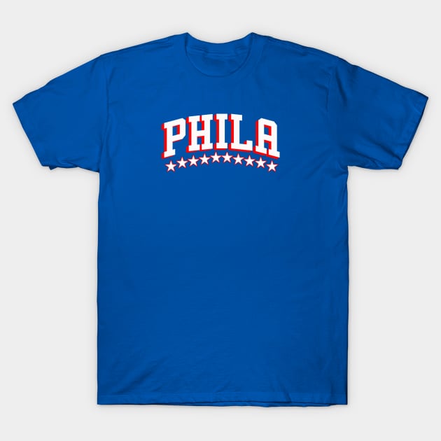 Sixers - Phila (Red and White) T-Shirt by scornely